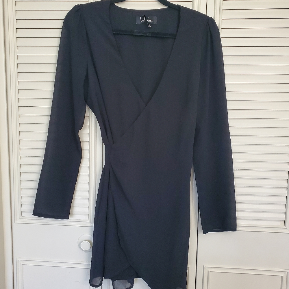 Lulu's Chiffon Little Black dress